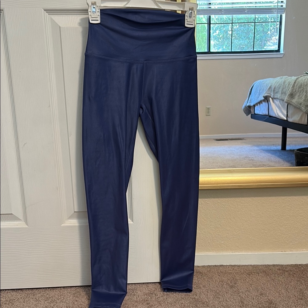 Navy Blue High-Waisted Leggings